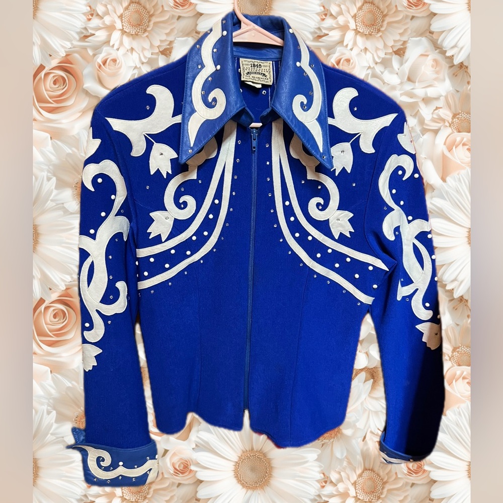 Women’s 1849 Authentic Ranchwear Rhinestone Western Show Jacket Medium RARE - Picture 8 of 12